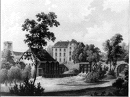 Mühle und Schloß um 1650